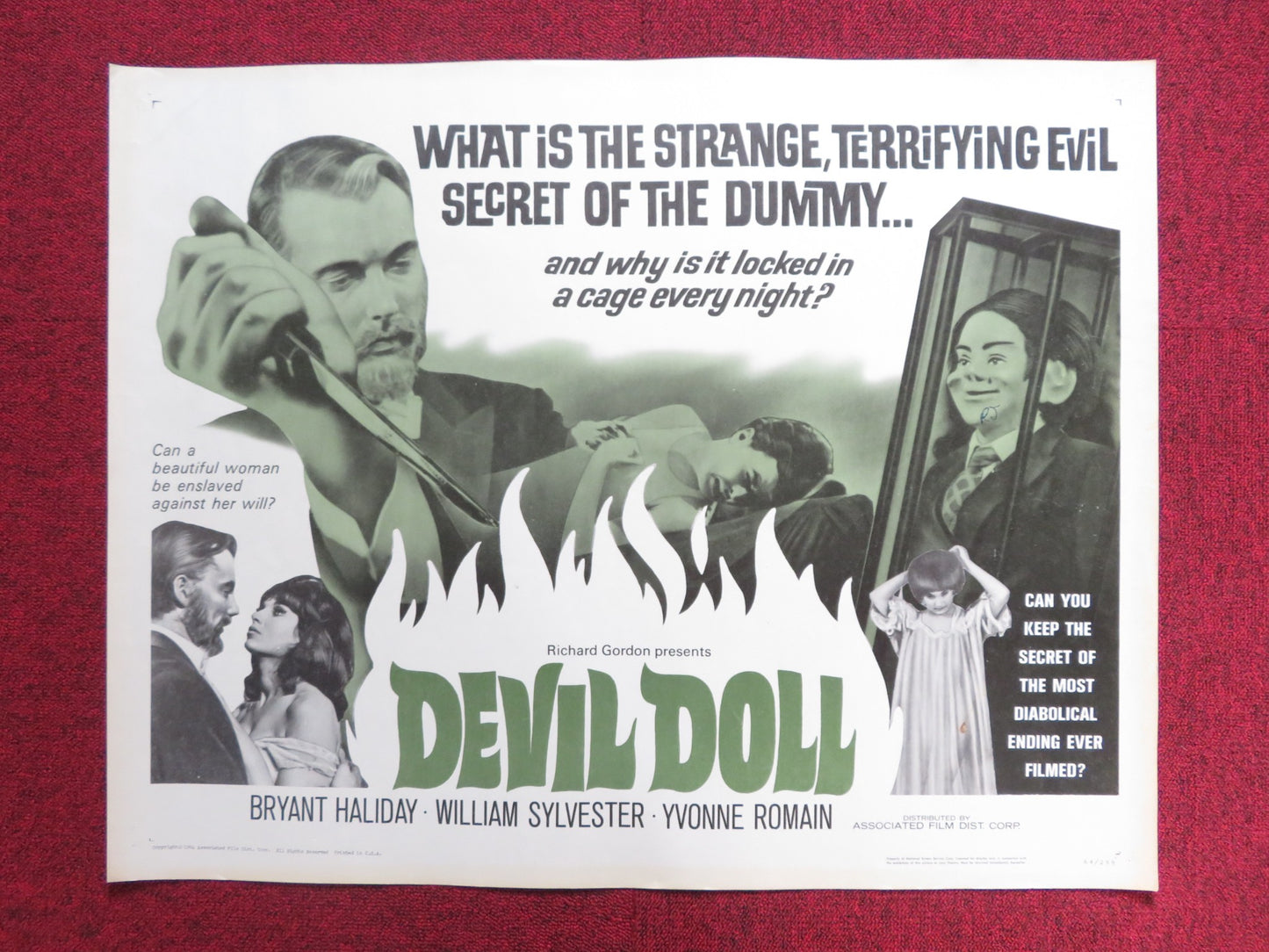 DEVIL DOLL US HALF SHEET (22"x 28") POSTER BRYANT HALIDAY WILLIAM SYLVESTER 1964