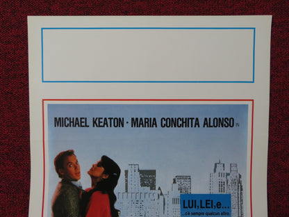 TOUCH AND GO ITALIAN LOCANDINA POSTER MICHAEL KEATON MARIA CONCHITA ALONSO 1986