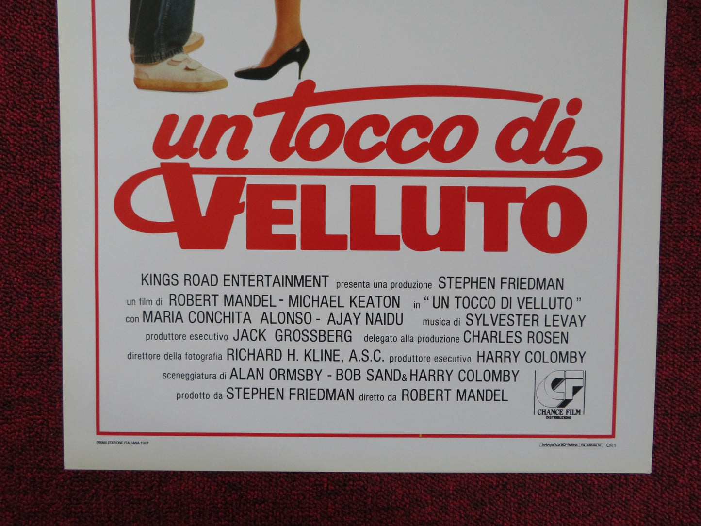 TOUCH AND GO ITALIAN LOCANDINA POSTER MICHAEL KEATON MARIA CONCHITA ALONSO 1986