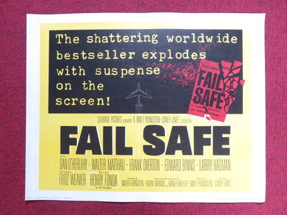 FAIL SAFE US HALF SHEET (22"x 28") POSTER DAN O'HERLIHY WALTER MATTHAU 1964