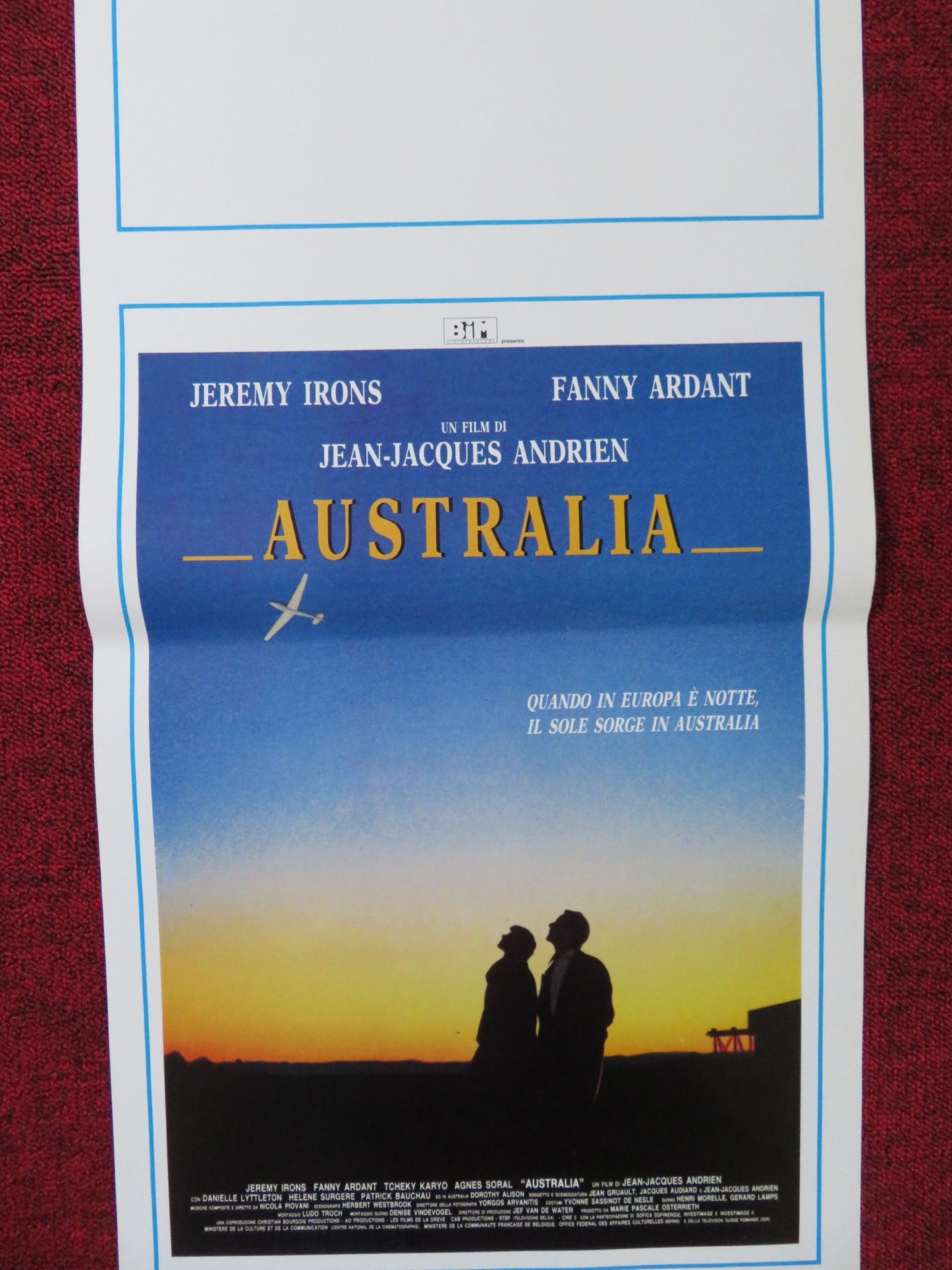 AUSTRALIA ITALIAN LOCANDINA POSTER JEREMY IRONS FANNY ARDANT 1989