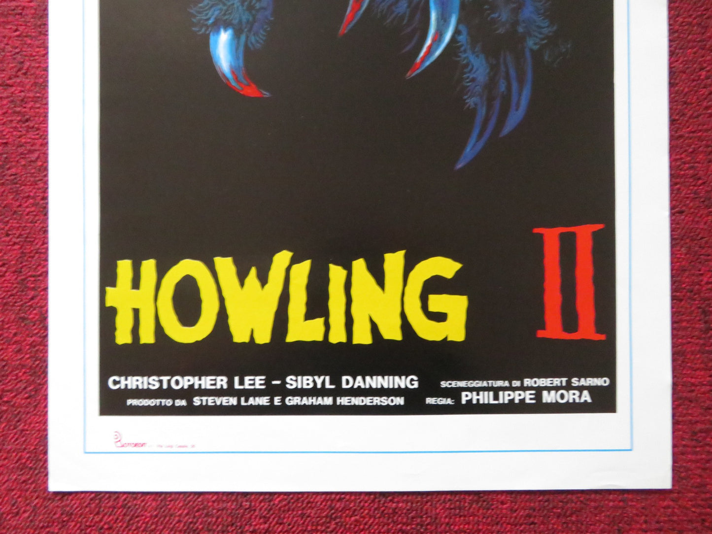 HOWLING II: YOUR SISTER IS A WEREWOLF ITALIAN LOCANDINA POSTER C. LEE 1985