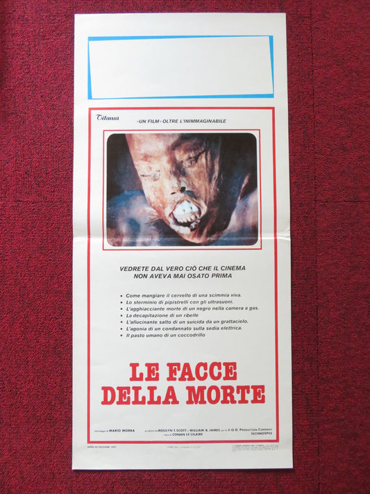 FACES OF DEATH ITALIAN LOCANDINA POSTER  MICHAEL CARR 1981