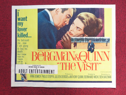 THE VISIT US HALF SHEET (22"x 28") POSTER INGRID BERGMAN ANTHONY QUINN 1964