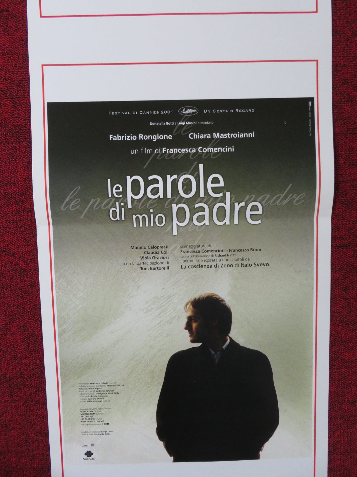 LE PAROLE DI MIO PADRE ITALIAN LOCANDINA POSTER FABRIZIO RONGIONE 2001