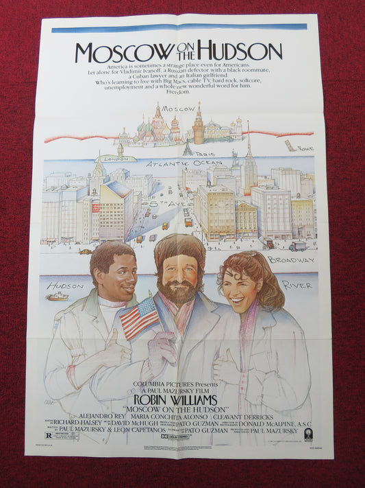 MOSCOW ON THE HUDSON FOLDED US ONE SHEET POSTER ROBIN WILLIAMS 1984