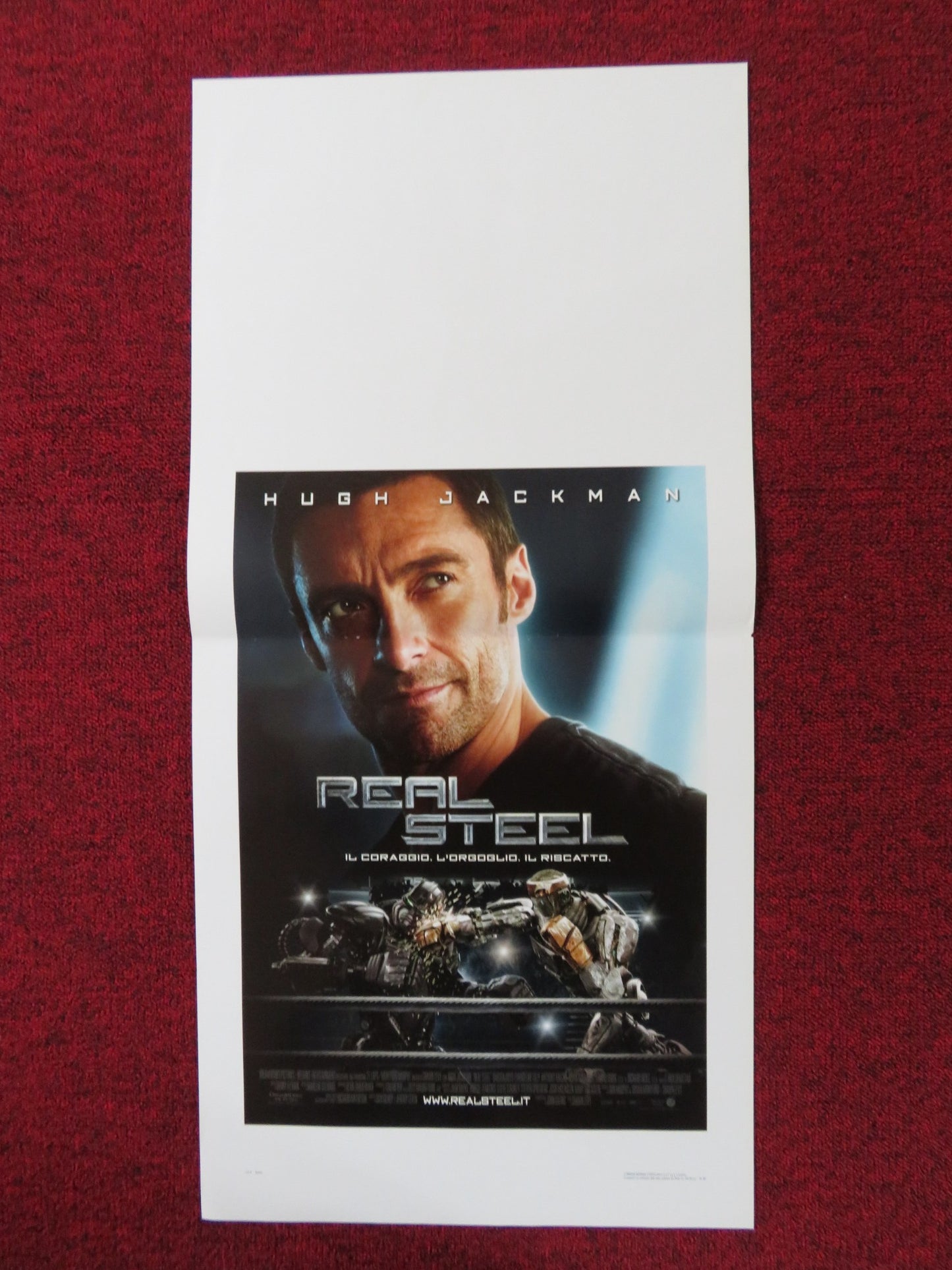 REAL STEEL ITALIAN LOCANDINA POSTER HUGH JACKMAN EVANGELINE LILLY 2011