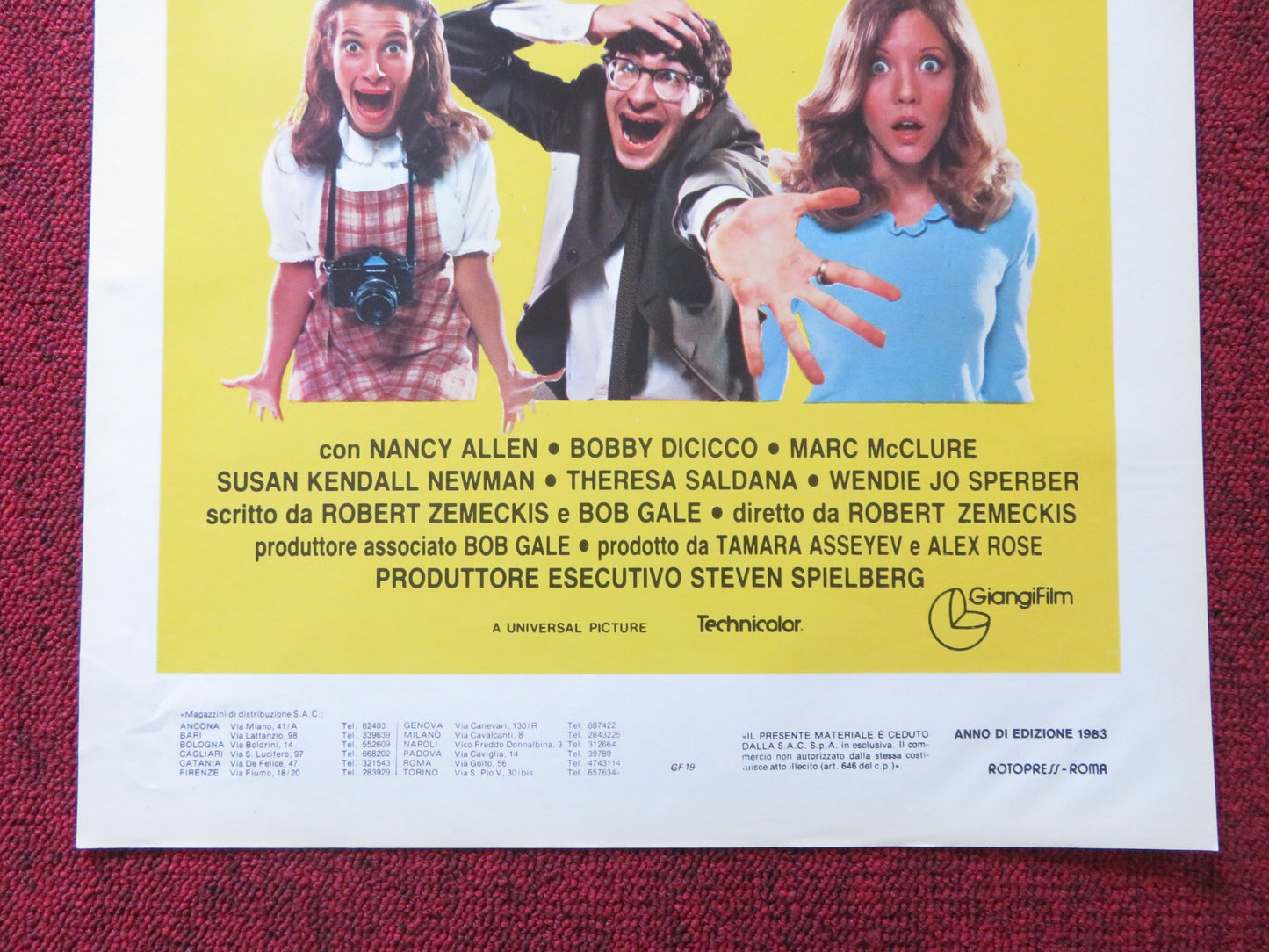 I WANNA HOLD YOUR HAND ITALIAN LOCANDINA POSTER NANCY ALLEN BOBBY DI CICCO 1978