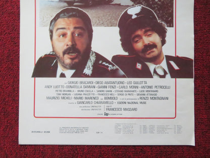 I CARABBINIERI ITALIAN LOCANDINA POSTER GIORGIO BRACARDI DIEGO ABATANTUONO 1981