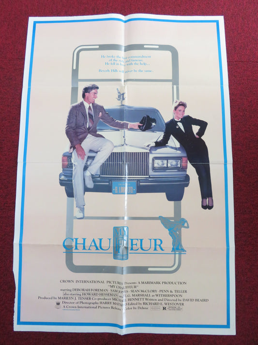 MY CHAUFFEUR FOLDED US ONE SHEET POSTER DEBORAH FOREMAN SAM JONES 1985