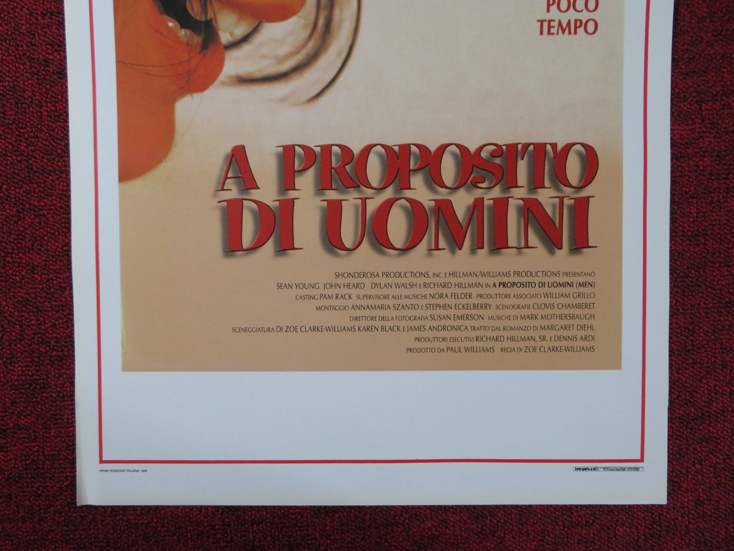 MEN ITALIAN LOCANDINA POSTER SEAN YOUNG JOHN HEARD 1998