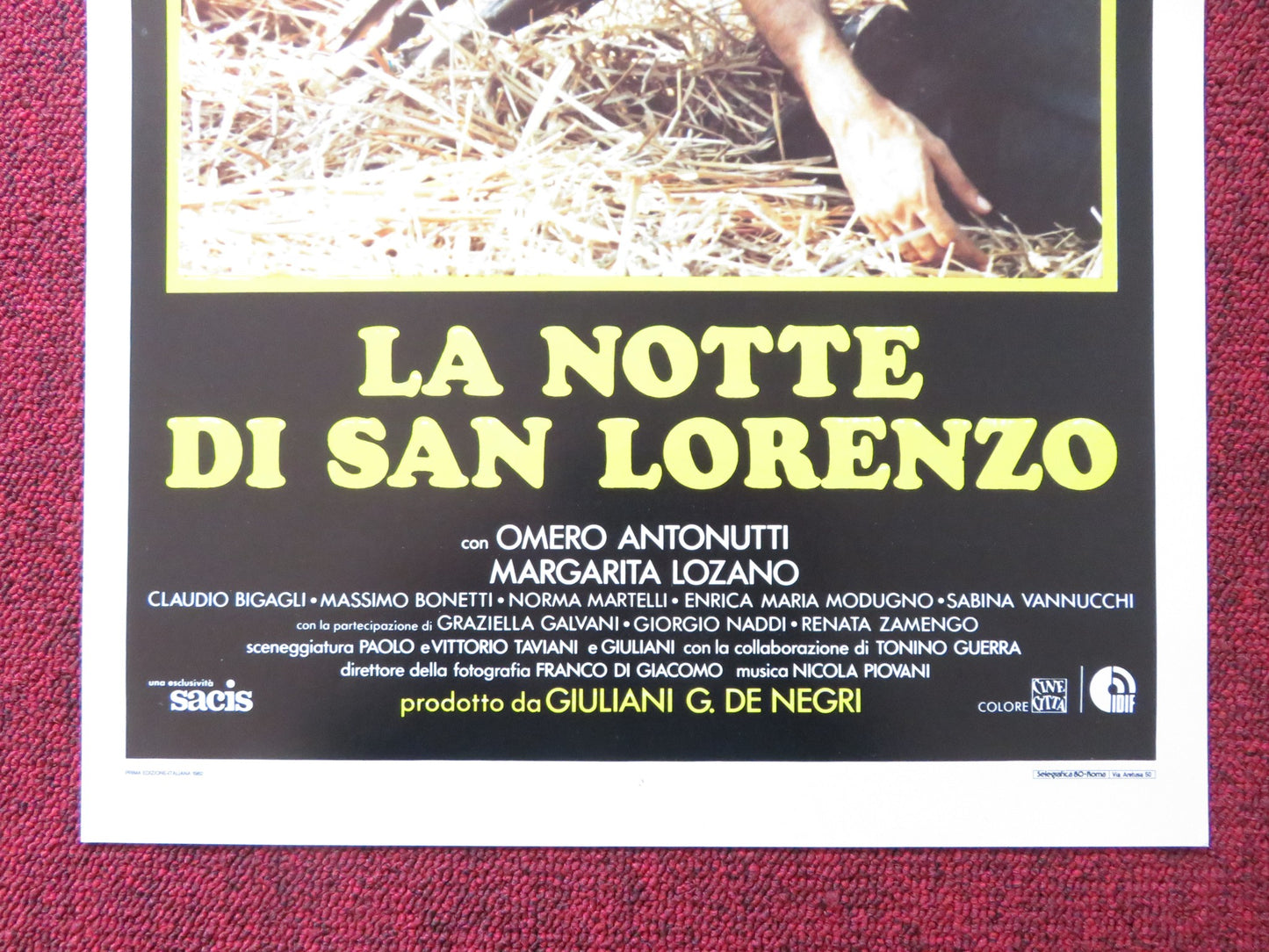 LA NOTTE DI SAN LORENZO ITALIAN LOCANDINA POSTER OMERO ANTONUTTI 1982