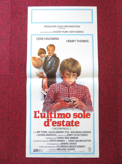 L'ULTIMO SOLE D'ESTATE / MISUNDERSTOOD ITALIAN LOCANDINA POSTER G. HACKMAN 1984