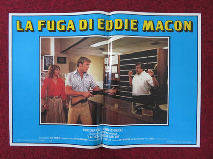 EDDIE MACON'S RUN  - F ITALIAN FOTOBUSTA POSTER KIRK DOUGLAS JOHN SCHNEIDER 1983