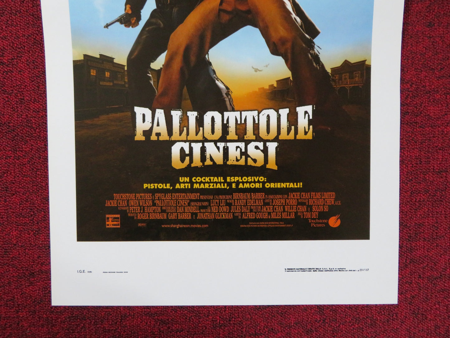 SHANGHAI NOON ITALIAN LOCANDINA POSTER JACKIE CHAN OWEN WILSON 2000