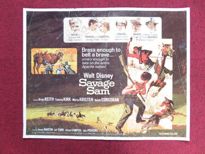 SAVAGE SAM US HALF SHEET (22"x 28") POSTER DISNEY BRIAN KEITH TOMMY KIRK 1963