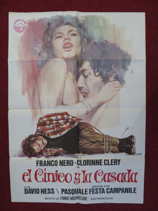 NAKED PREY SPANISH POSTER FRANCO NERO CORRINE CLERY 1977