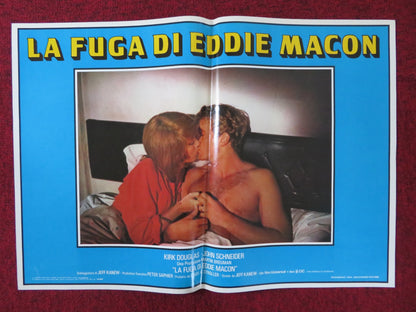 EDDIE MACON'S RUN  - H ITALIAN FOTOBUSTA POSTER KIRK DOUGLAS JOHN SCHNEIDER 1983