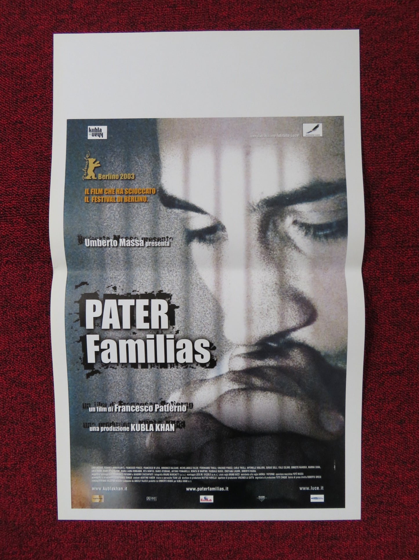 PATER FAMILIAS ITALIAN LOCANDINA POSTER LUIGI LACUZIO FEDERICA BONAVOLONTA 2003