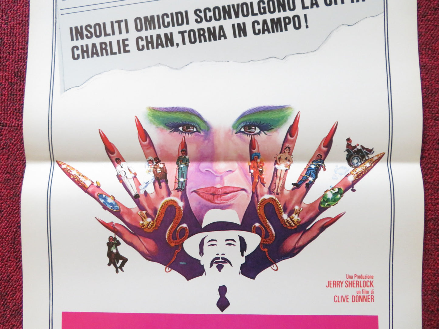 CHARLIE CHAN AND THE CURSE OF THE DRAGON QUEEN ITALIAN LOCANDINA POSTER 1981