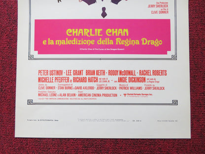 CHARLIE CHAN AND THE CURSE OF THE DRAGON QUEEN ITALIAN LOCANDINA POSTER 1981