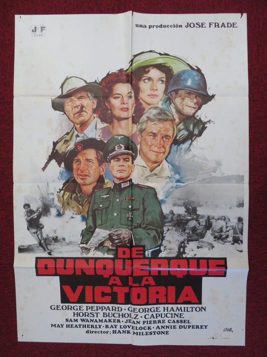 FROM HELL TO VICTORY SPANISH POSTER GEORGE PEPPARD GEORGE HAMILTON 1979