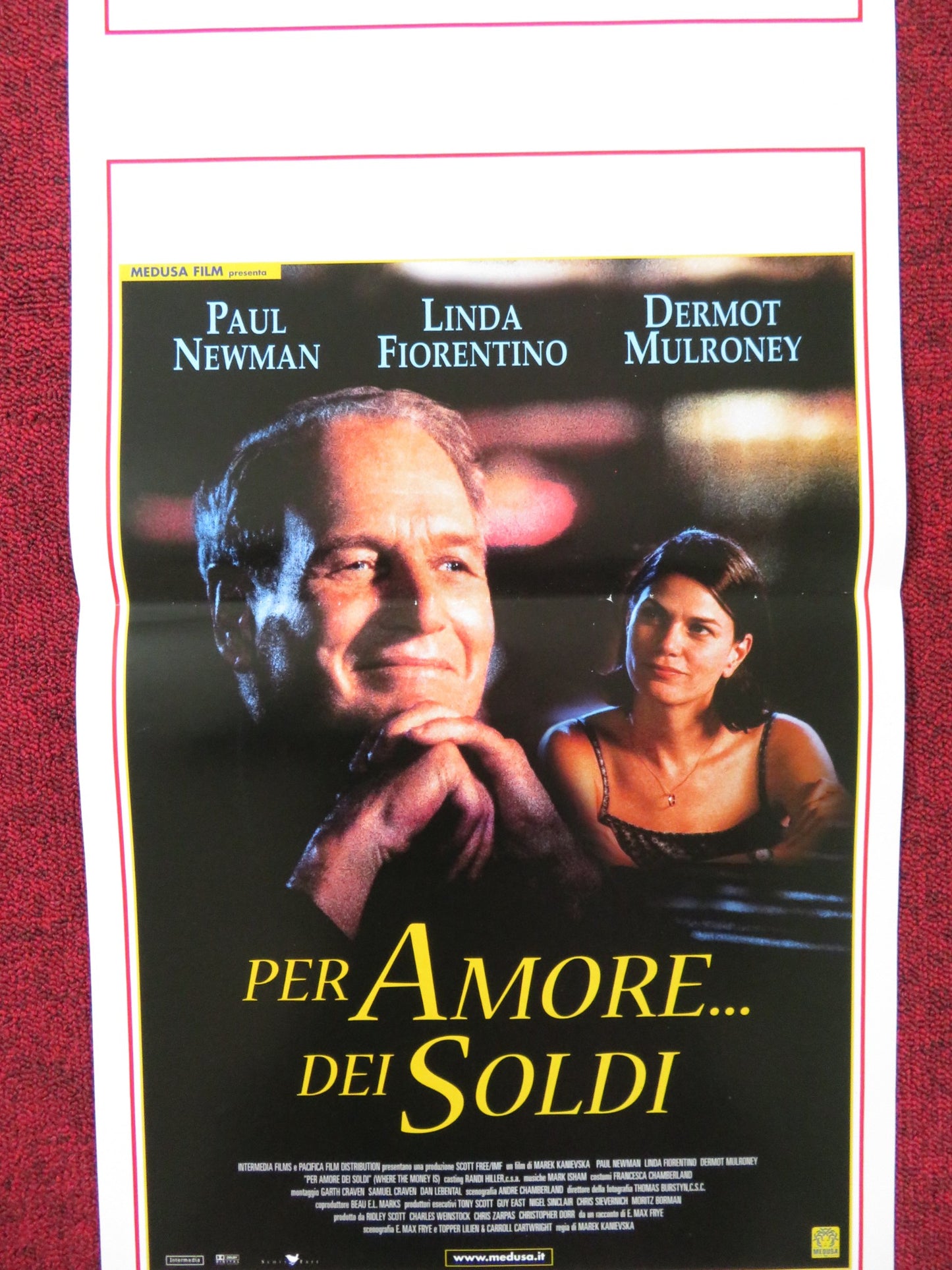 WHERE THE MONEY IS ITALIAN LOCANDINA POSTER PAUL NEWMAN LINDA FIORENTINO 2000