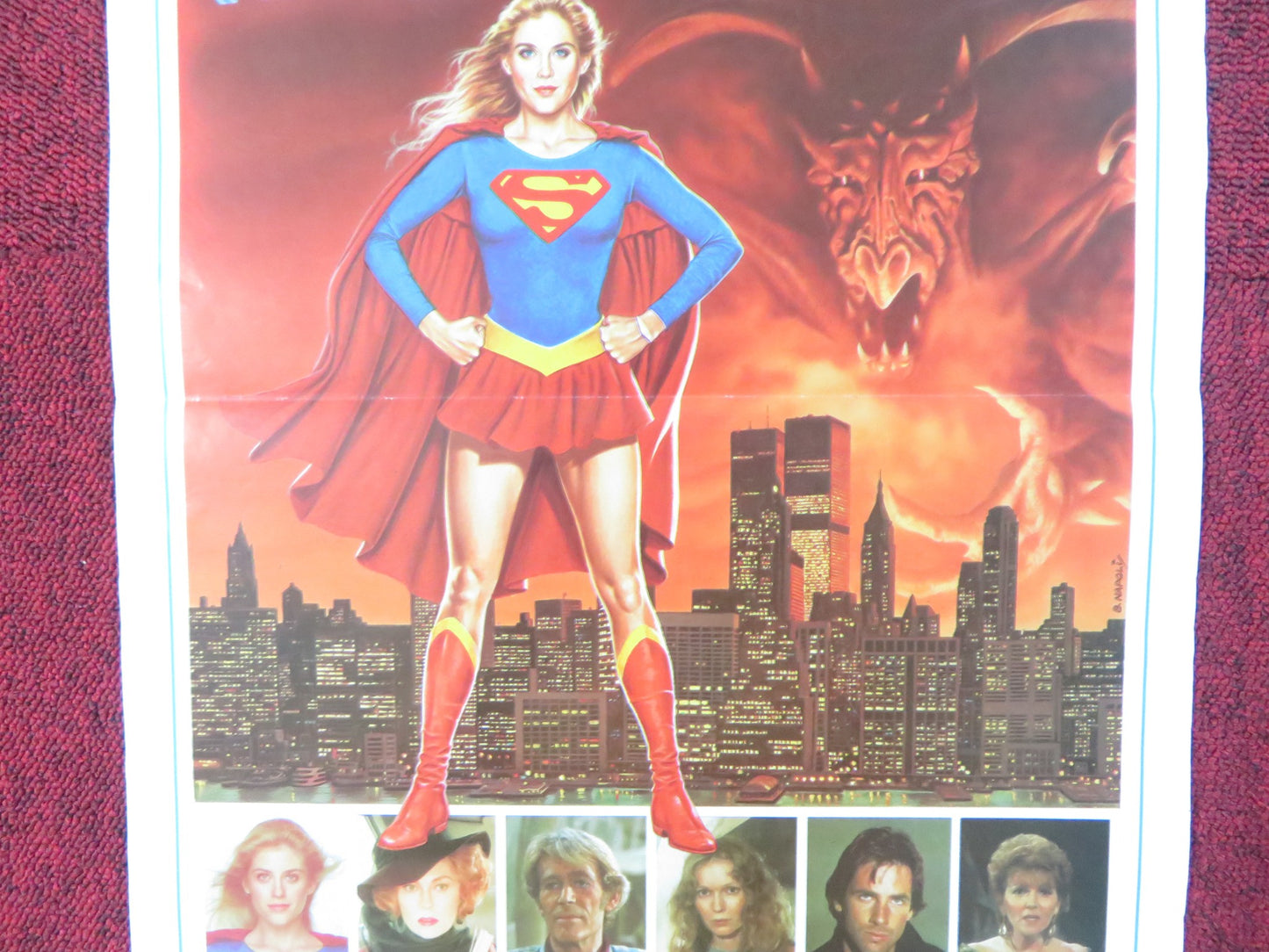 SUPERGIRL ITALIAN LOCANDINA POSTER HELEN SLATER FAYE DUNAWAY 1984