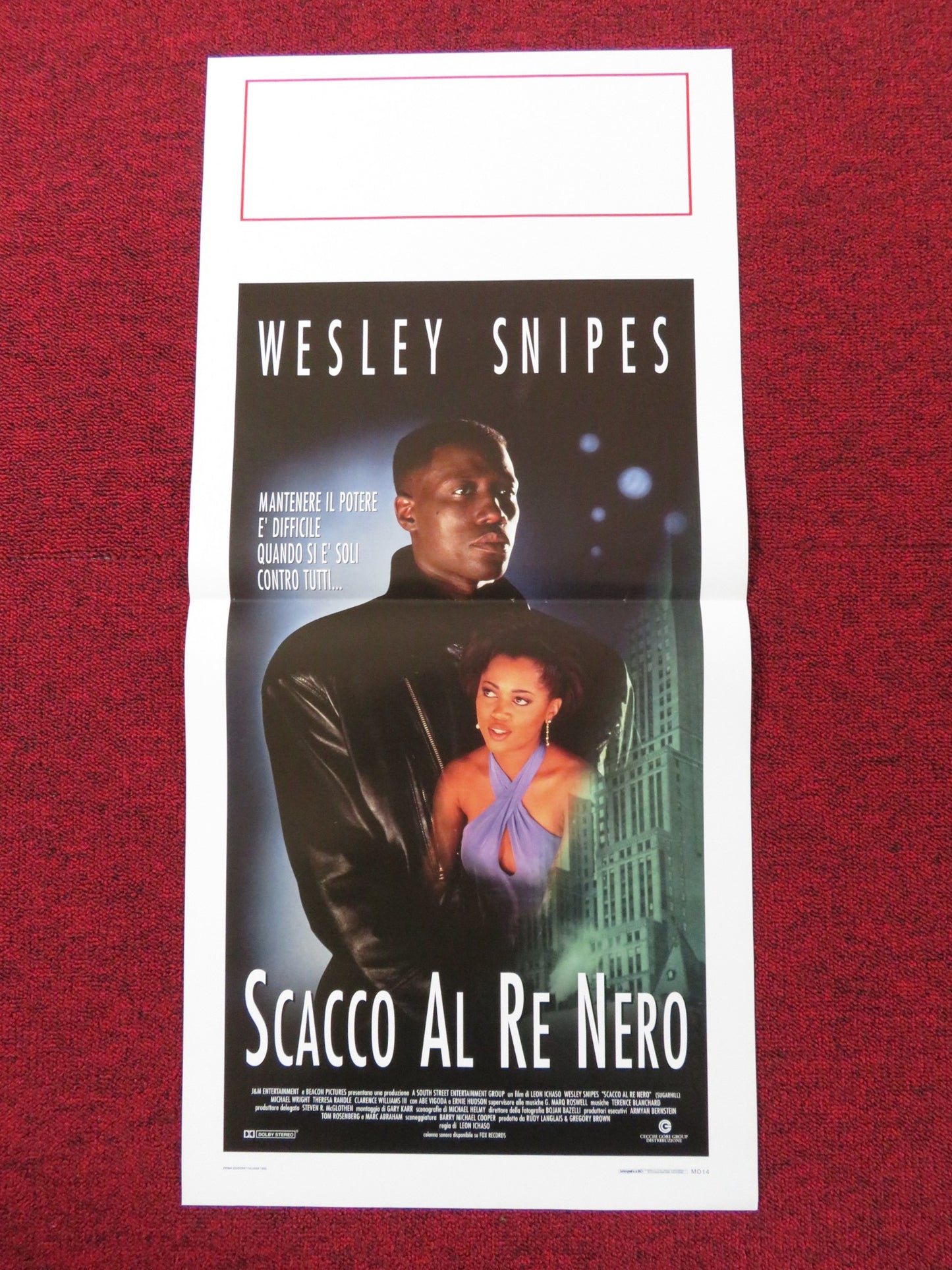 SUGAR HILL ITALIAN LOCANDINA POSTER WESLEY SNIPES KHANDI ALEXANDER 1995