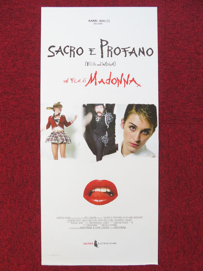 FILTH AND WISDOM ITALIAN LOCANDINA POSTER MADONNA EUGENE HUTZ 2008