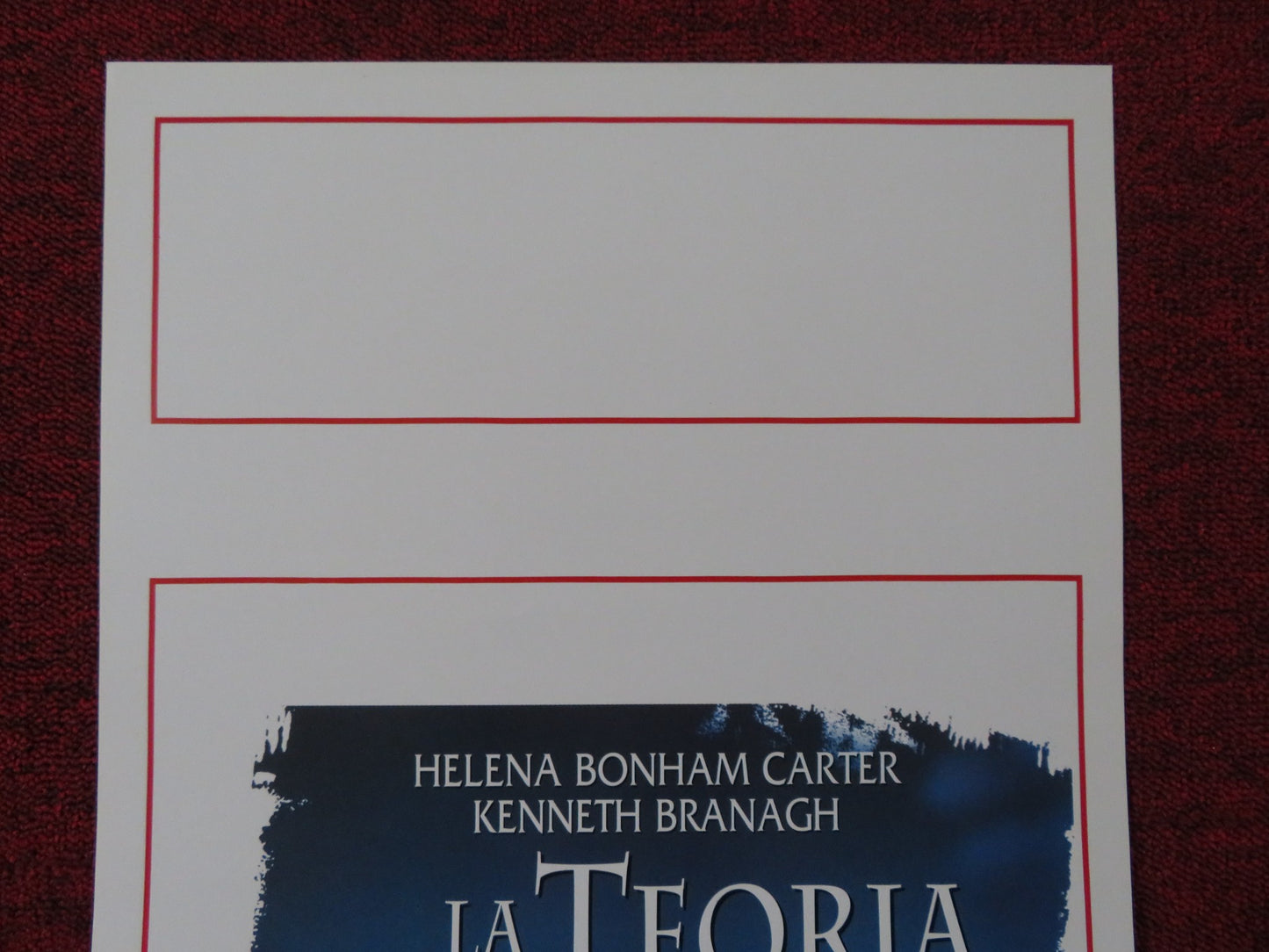 THE THEORY OF FLIGHT ITALIAN LOCANDINA POSTER HELENA BONHAM CARTER 1999