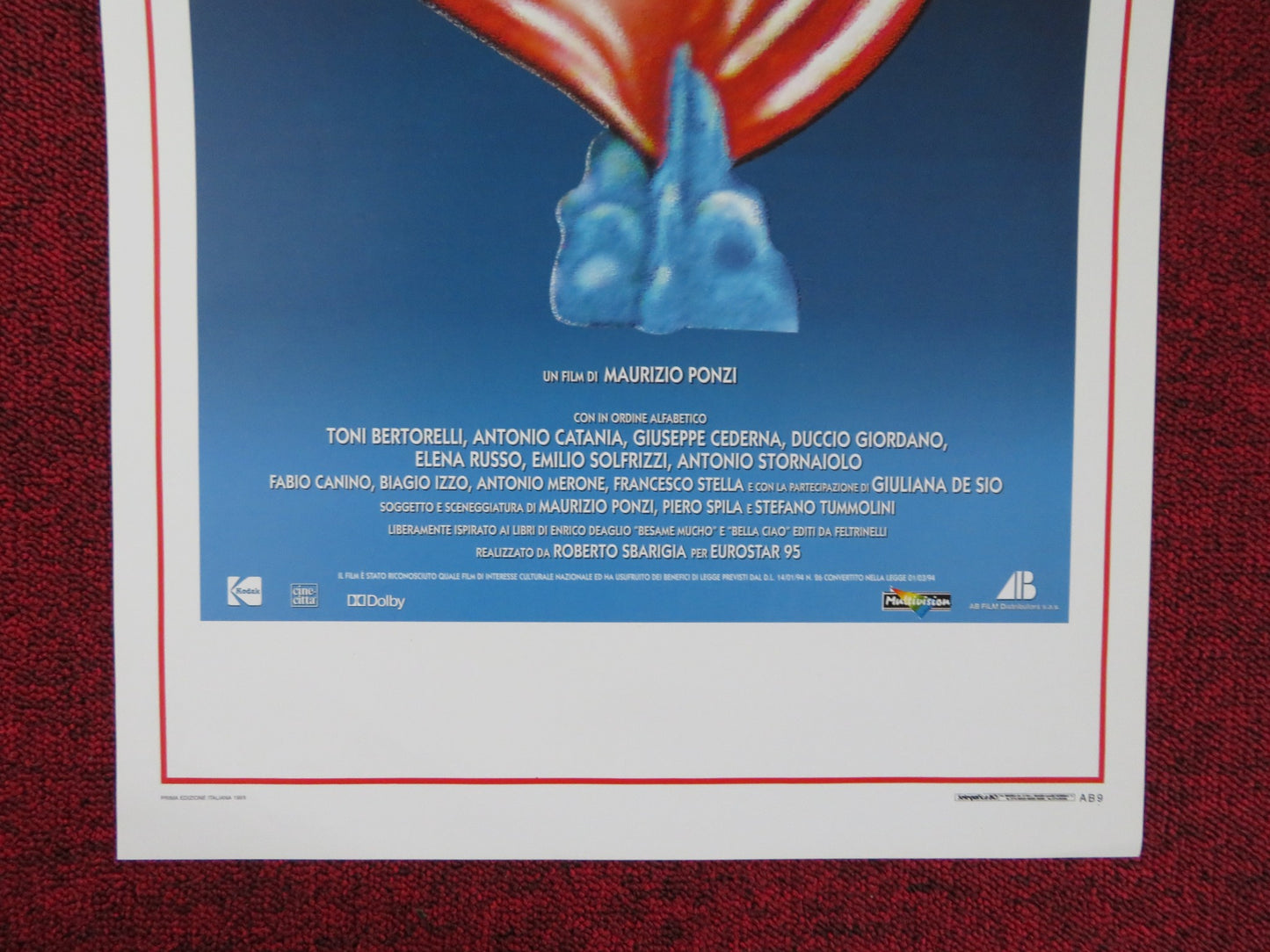 BESAME MUCHO ITALIAN LOCANDINA POSTER TONI BERTORELLI ANTONIO CATANIA 1999