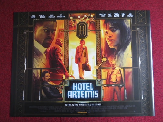 HOTEL ARTEMIS UK QUAD (30"x 40") ROLLED POSTER JODIE FOSTER JEFF GOLDBLUM 2018