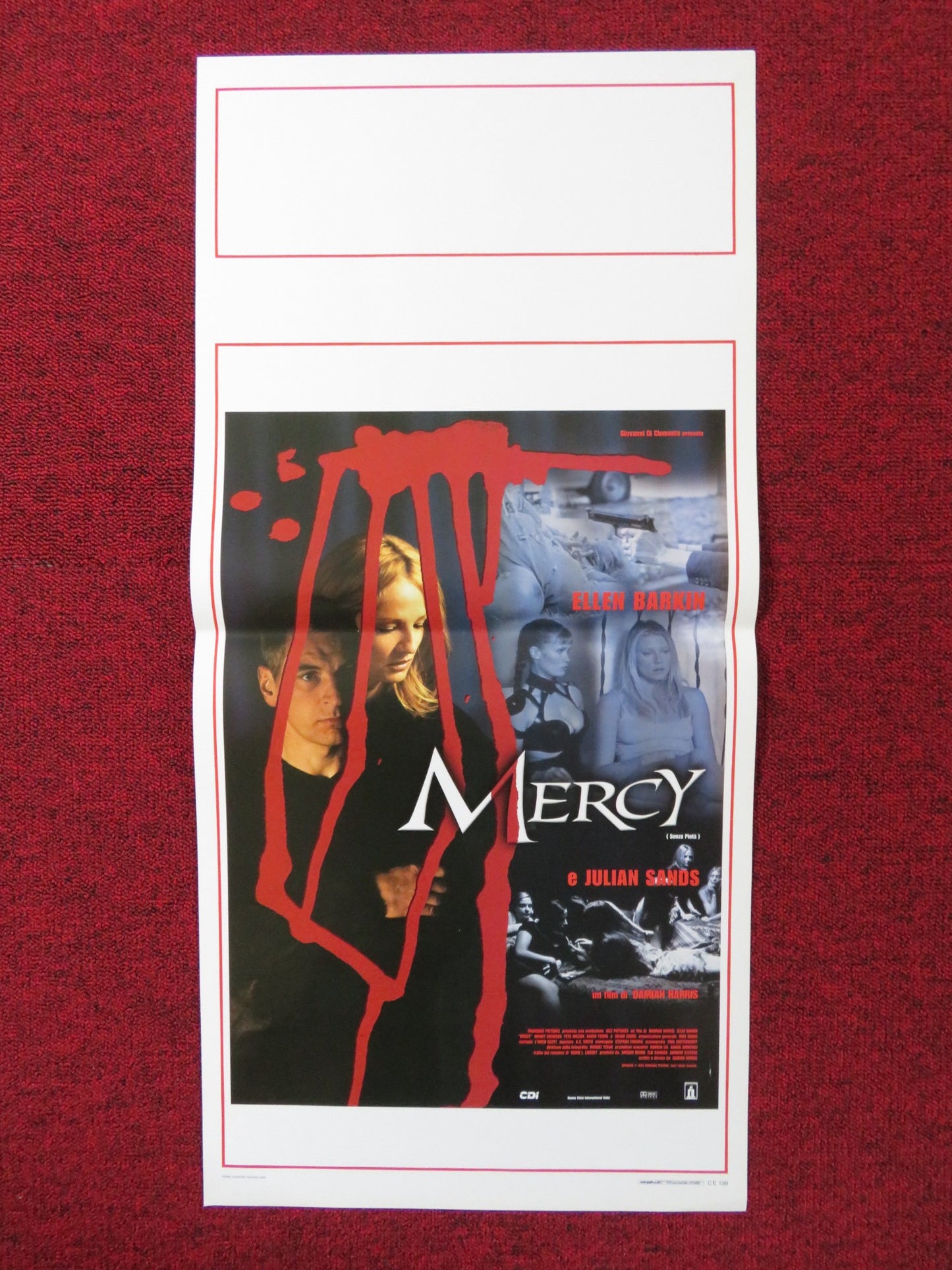 MERCY ITALIAN LOCANDINA POSTER ELLEN BARKIN JULIAN SANDS 2000