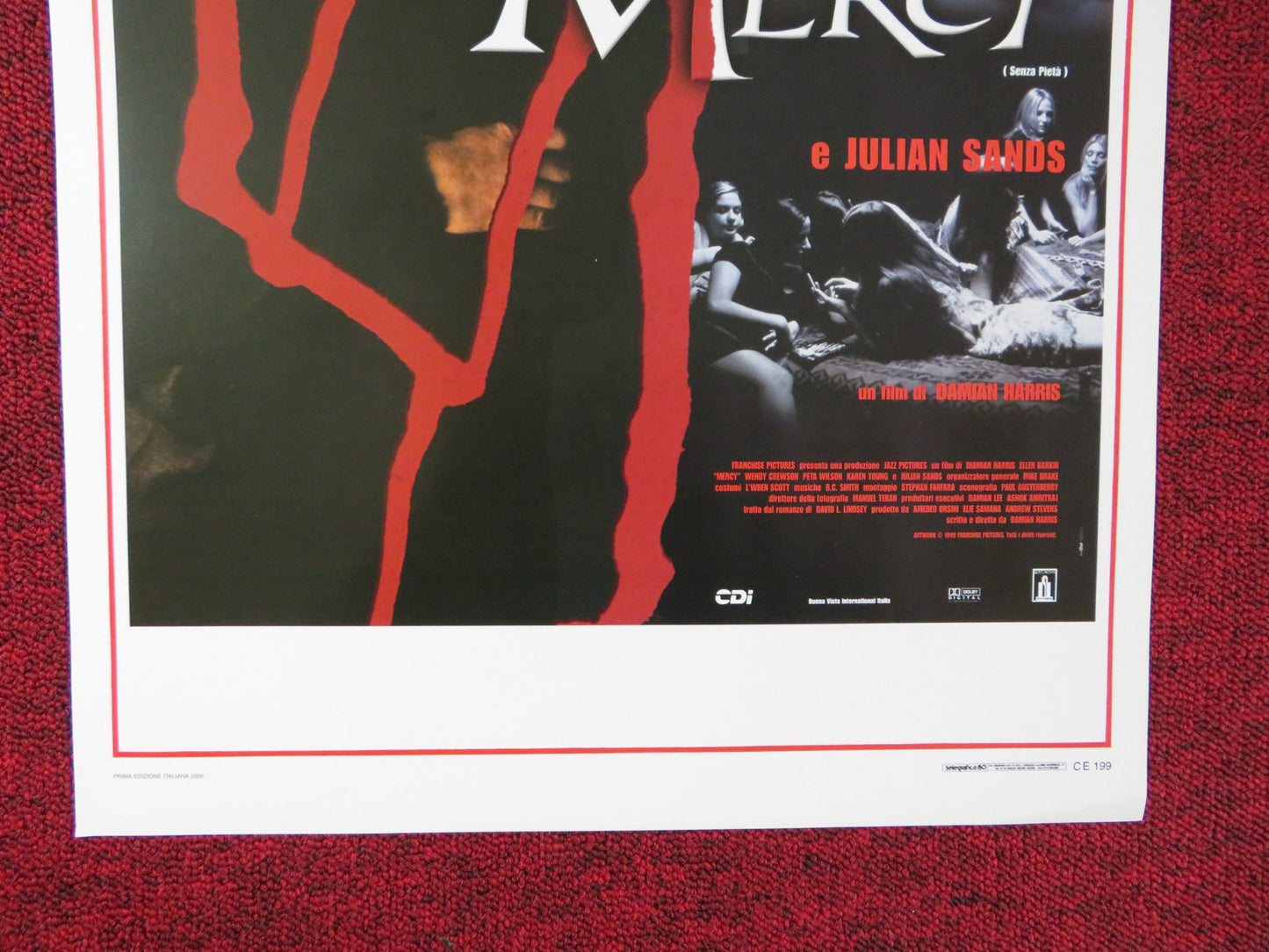 MERCY ITALIAN LOCANDINA POSTER ELLEN BARKIN JULIAN SANDS 2000