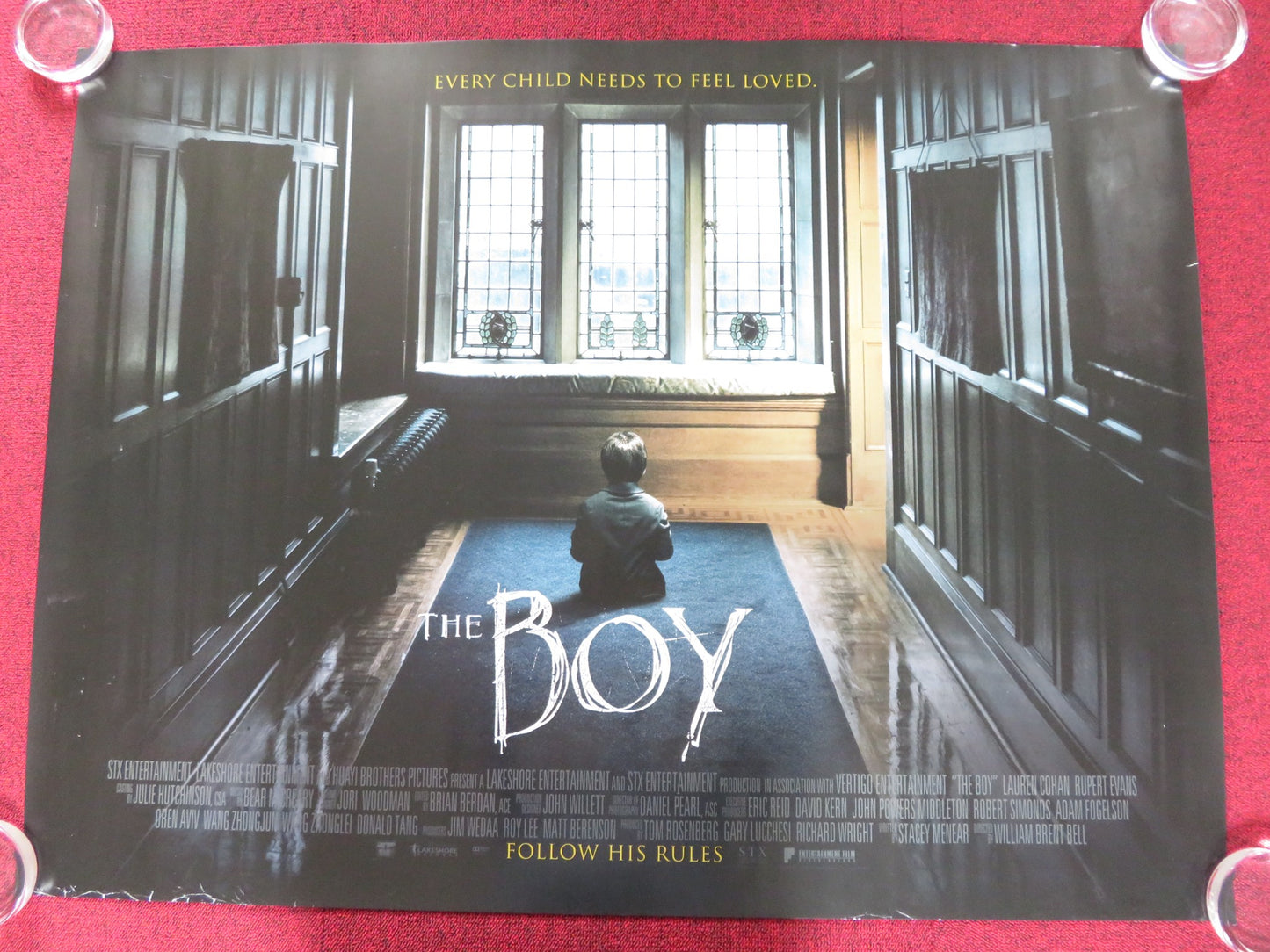 THE BOY UK QUAD (30"x 40") ROLLED POSTER LAUREN COHAN RUPERT EVANS 2016