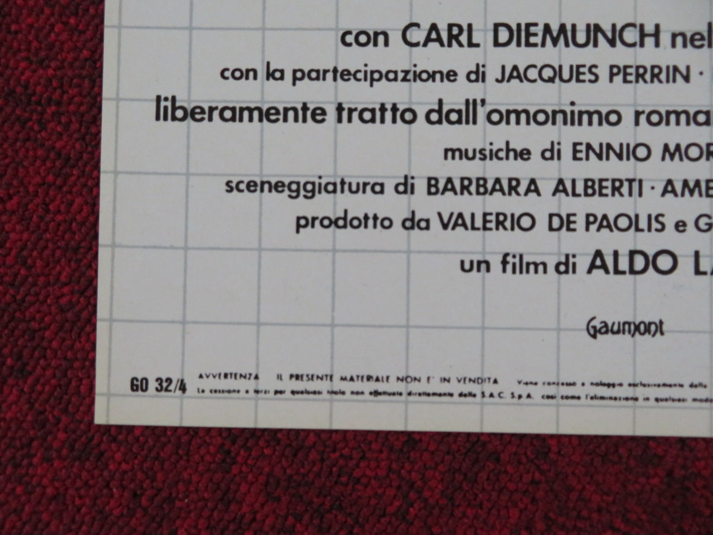 LA DISUBBIDIENZA - A ITALIAN FOTOBUSTA POSTER STEFANIA SANDRELLI M. ADORF 1981