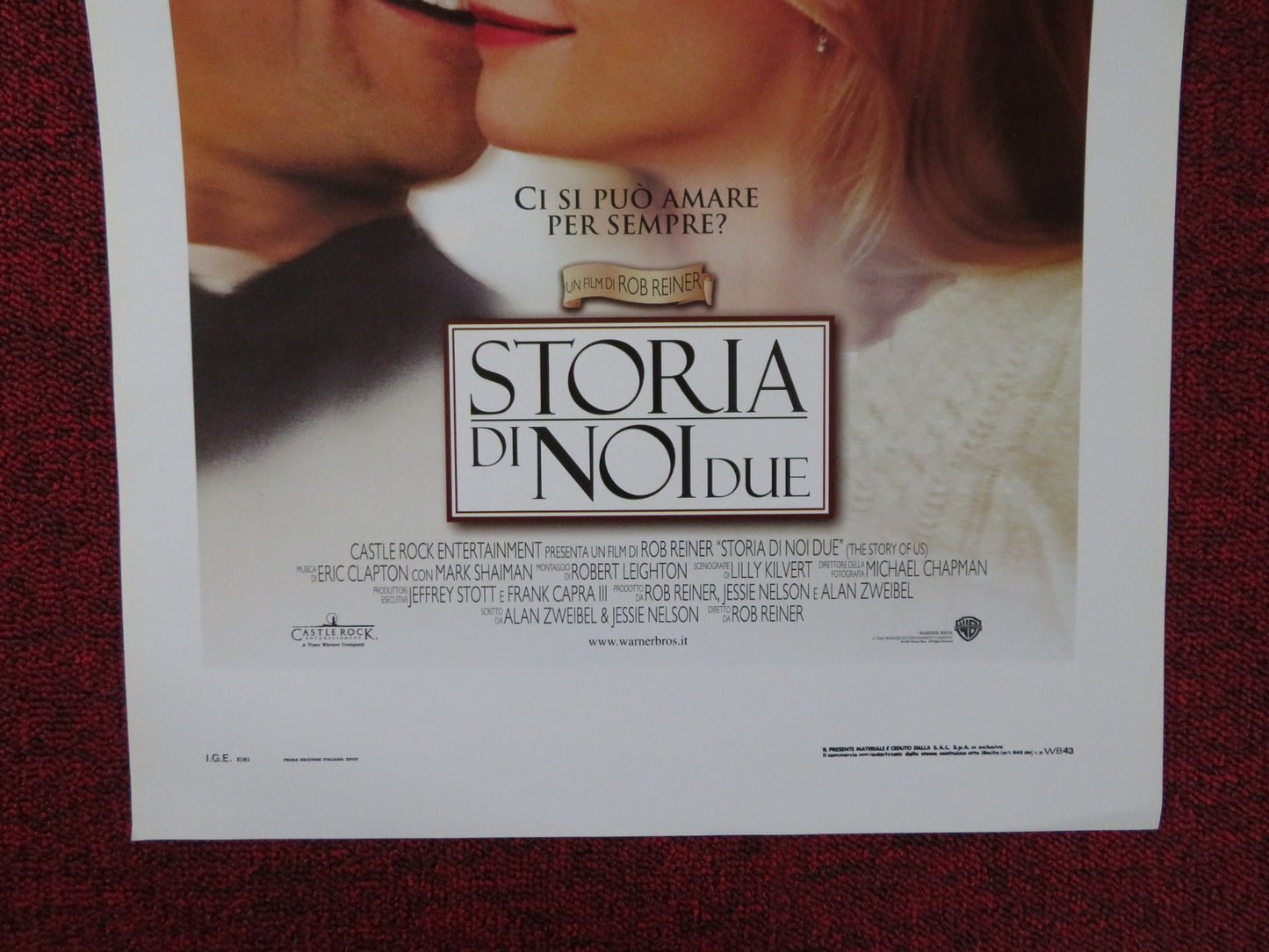 THE STORY OF US ITALIAN LOCANDINA POSTER BRUCE WILLIS MICHELLE PFEIFFER 2000