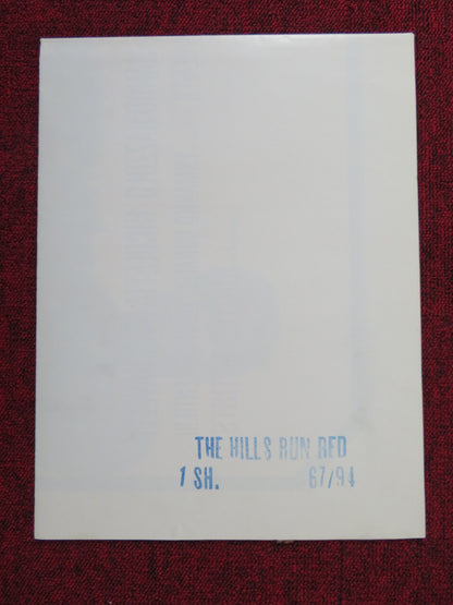 THE HILLS RUN RED FOLDED US ONE SHEET POSTER THOMAS HUNTER HENRY SILVA 1967