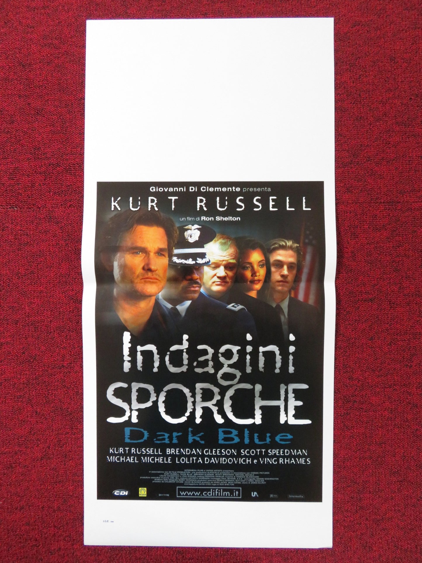 DARK BLUE ITALIAN LOCANDINA POSTER KURT RUSSELL BRENDAN GLEESON 2002