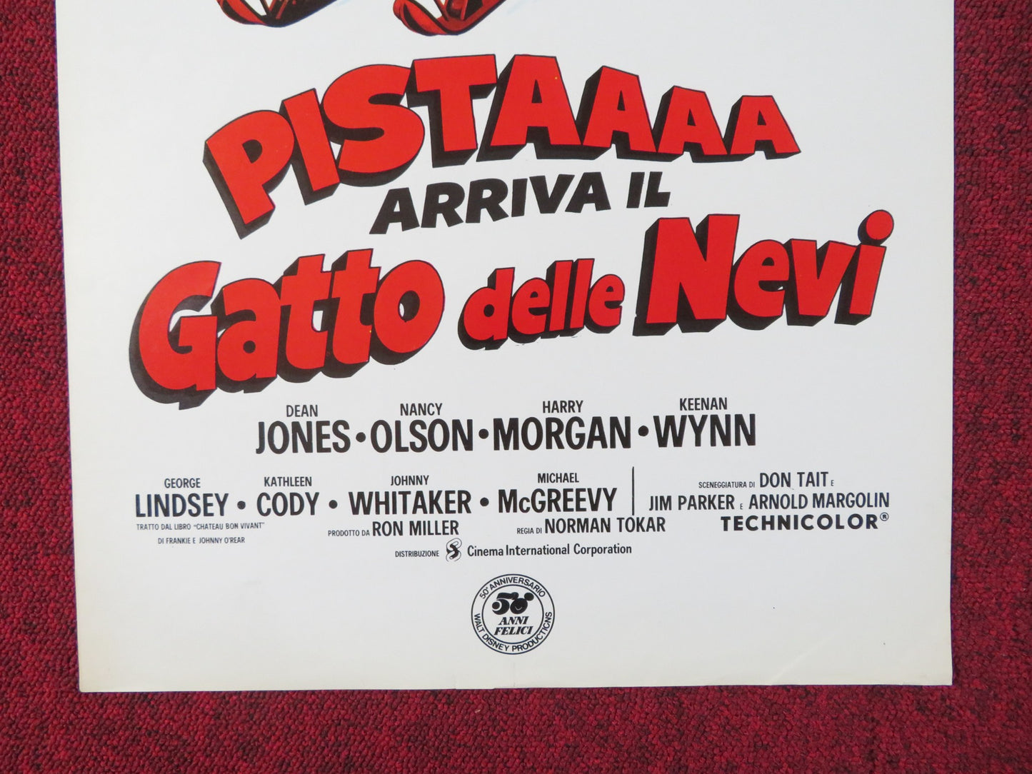 SNOWBALL EXPRESS ITALIAN LOCANDINA POSTER DISNEY DEAN JONES 1972