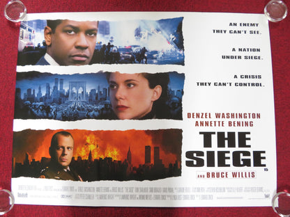 THE SIEGE UK QUAD (30"x 40") ROLLED POSTER DENZEL WASHINGTON BRUCE WILLIS 1998