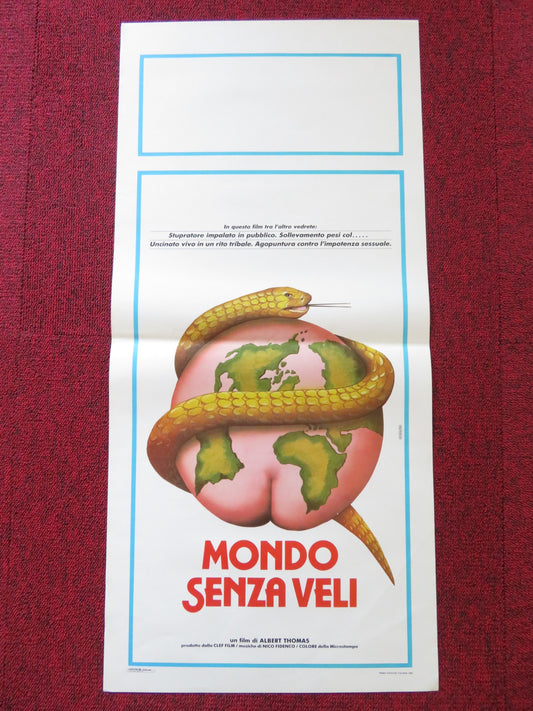 MONDO SENZA VELI ITALIAN LOCANDINA POSTER ROMANO MALASPINA 1985