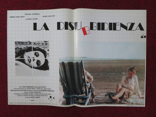 LA DISUBBIDIENZA - D ITALIAN FOTOBUSTA POSTER STEFANIA SANDRELLI M. ADORF 1981