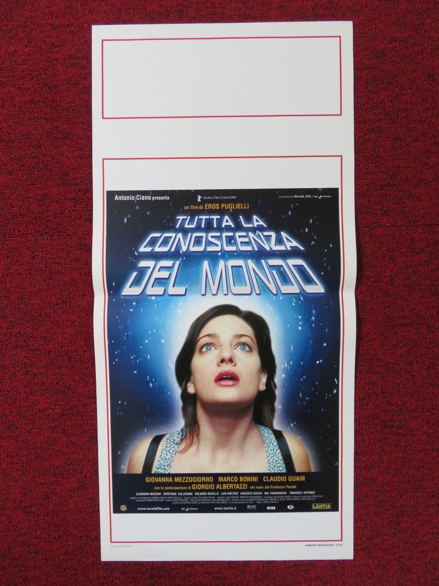 TUTTA LA CONOSCENZA DEL MONDO ITALIAN LOCANDINA POSTER GIOVANNA MEZZOGIORNO 2001