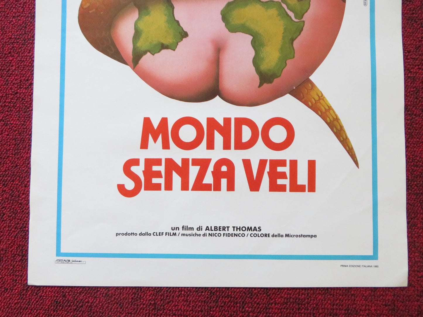 MONDO SENZA VELI ITALIAN LOCANDINA POSTER ROMANO MALASPINA 1985