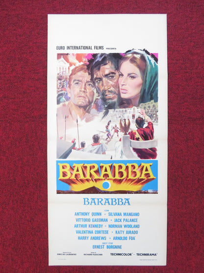 BARABBAS ITALIAN LOCANDINA POSTER ANTHONY QUINN SILVANA MANGANO 1963