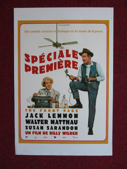 THE FRONT PAGE FRENCH (16" x 23.5") POSTER JACK LEMON WALTER MATTHAU 1974