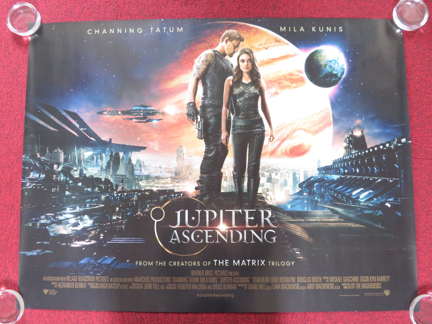 JUPITER ASCENDING UK QUAD (30"x 40") ROLLED POSTER CHANNING TATUM M. KUNIS 2015