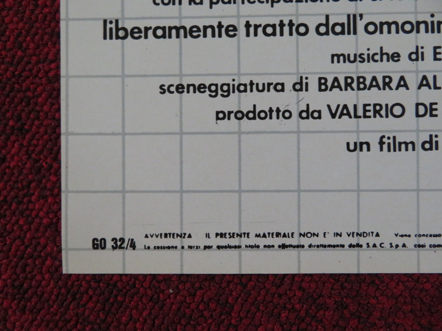 LA DISUBBIDIENZA - E ITALIAN FOTOBUSTA POSTER STEFANIA SANDRELLI M. ADORF 1981